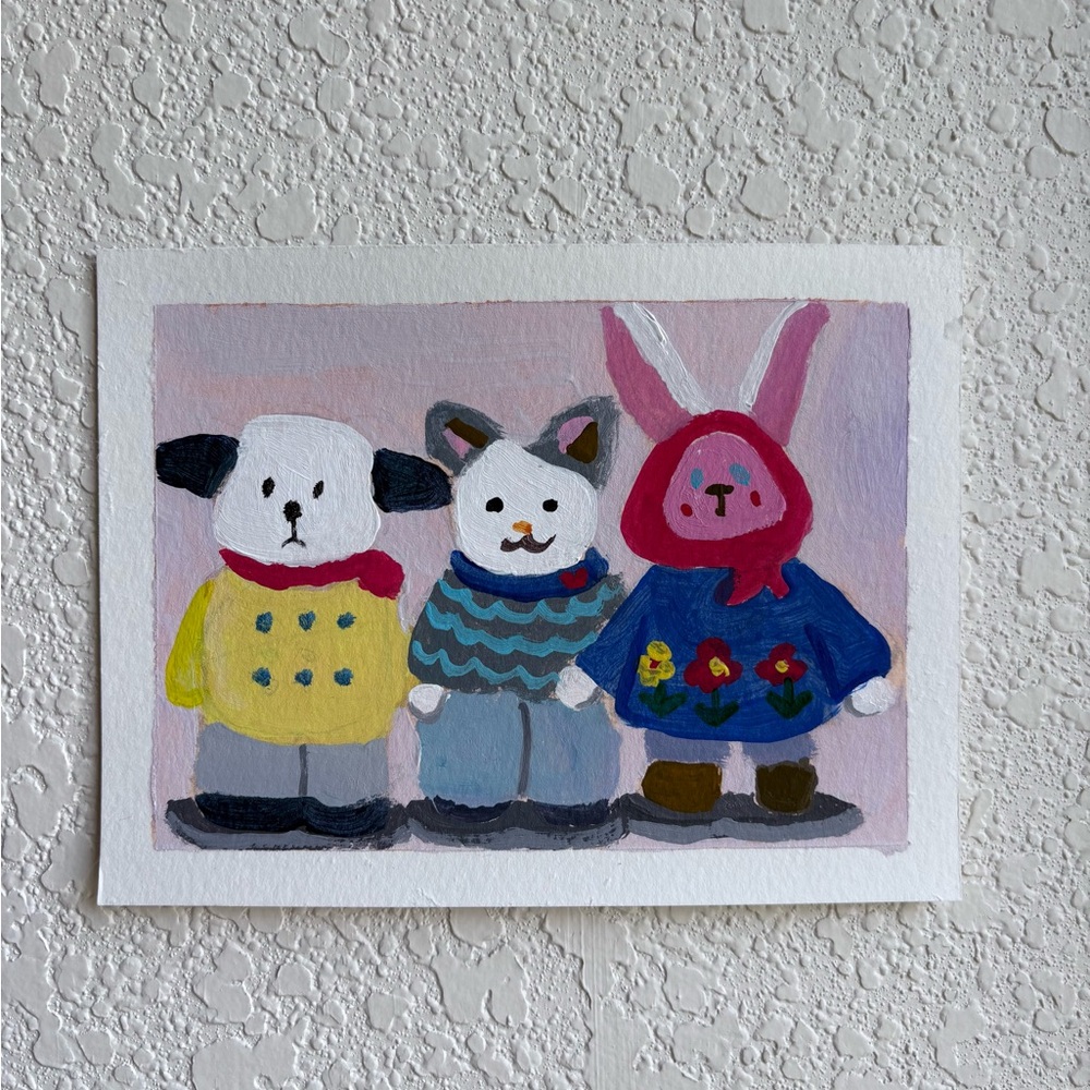 Cute Animal Trio Art